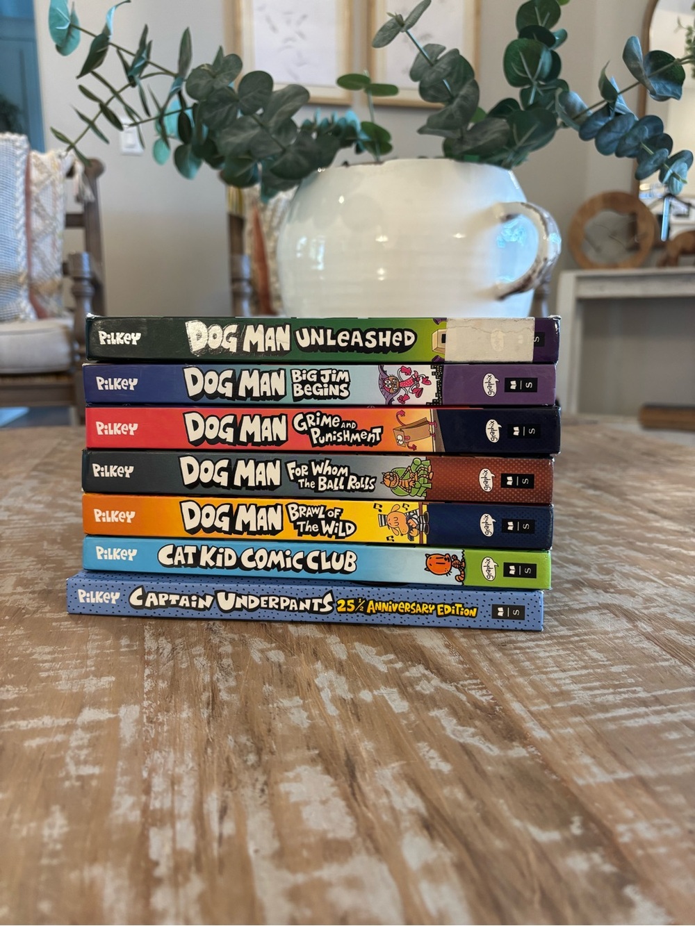 Dog Man Dav Pilkey Hardcover Book Lot of 7 + Captain Underpants Cat Kid -Lot 2